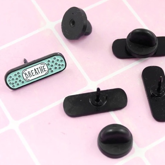 2pcs Mental Health Self-Care Bandaid Enamel Pins - Picture 5 of 10